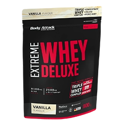 Eine Packung Extreme Whey Deluxe Vanilla