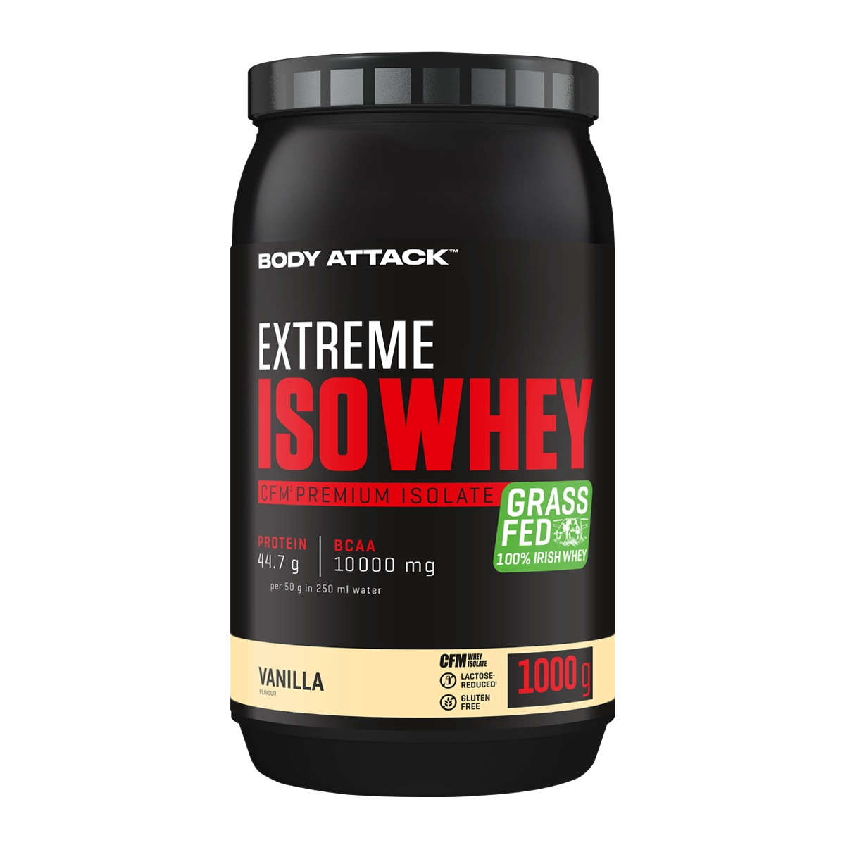 Eine Dose Extreme Iso Whey Vanilla 1000g